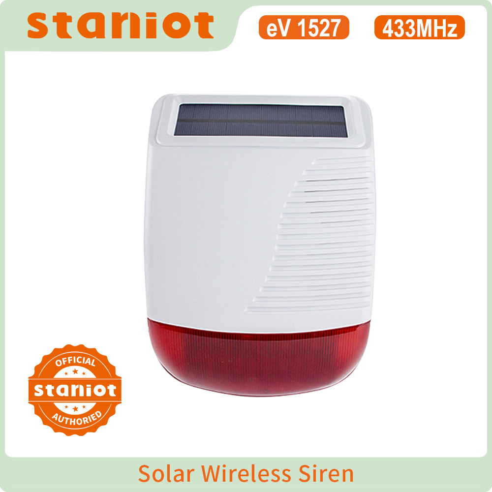 Home Security Siren - Staniot اللاسلكية في الهواء الطلق الشمسية