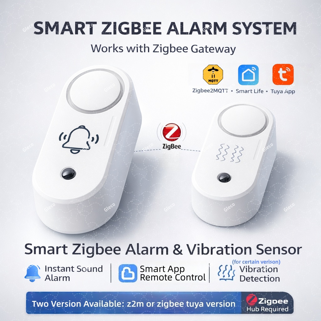 Home Security Siren - جهاز إنذار زيجبي مع خاصية الكشف