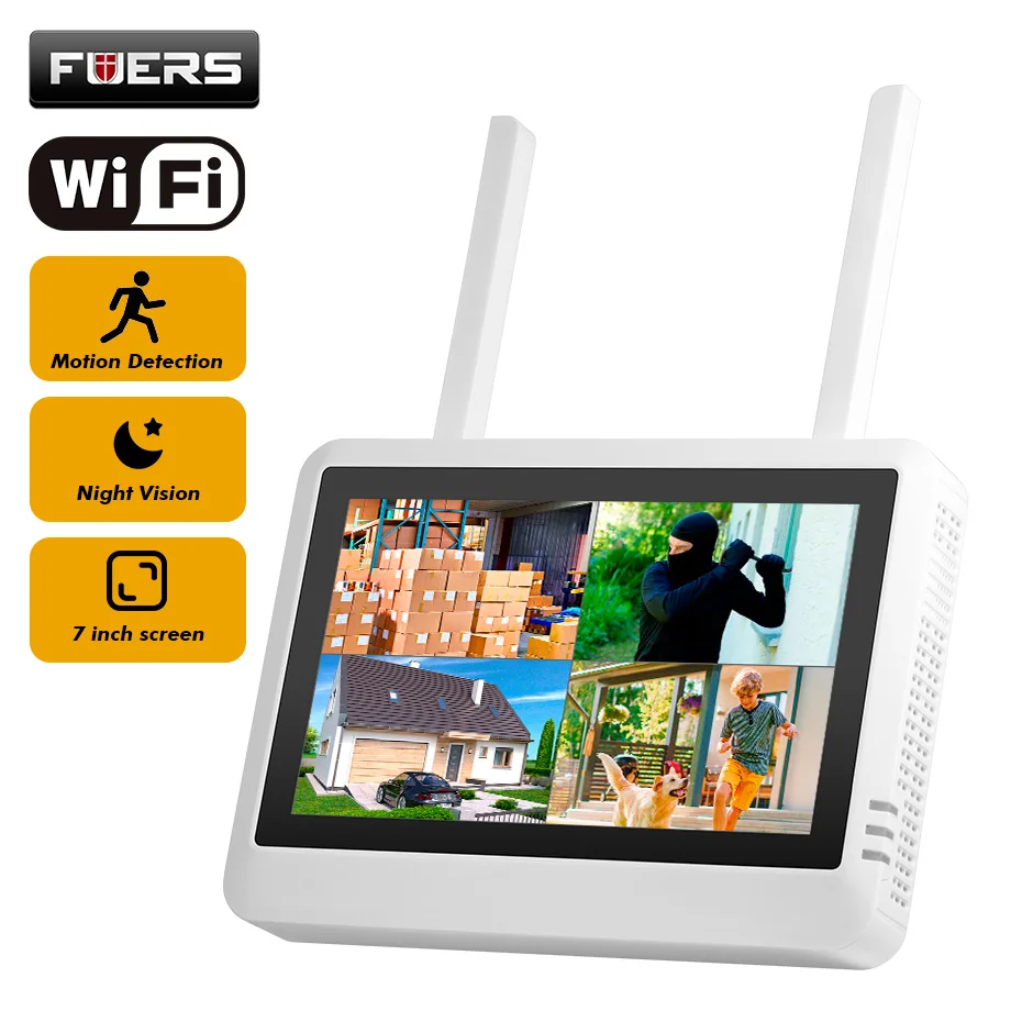 Home Security Recorder - نظام أمان لاسلكي FUERS 8CH مع