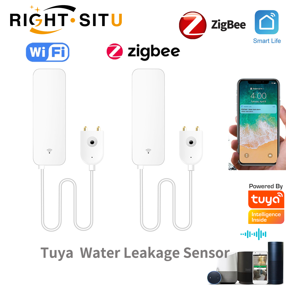 Home Security App - Tuya WiFi مستشعر تسرب المياه، كاشف