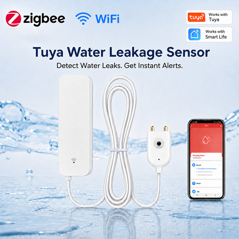 Home Security App - جهاز استشعار تسرب المياه بتقنية ZigBee