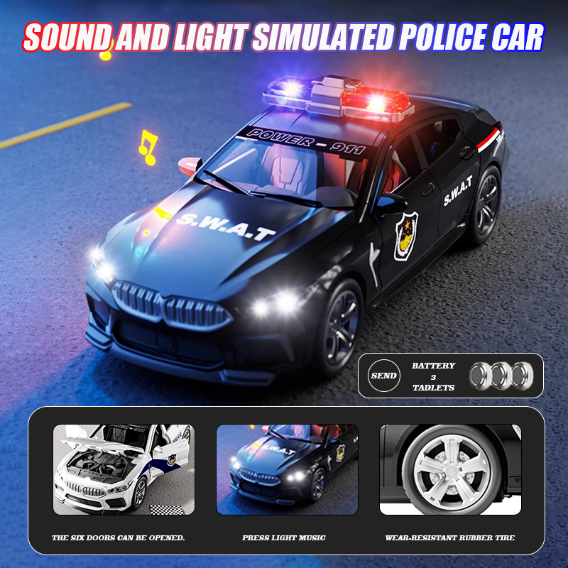 Home Security Police - نموذج سيارة شرطة BMW M8 بمقياس