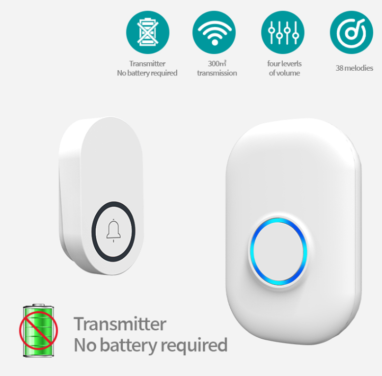Home Security Bell - 58 نغمة الرنين الذاتي إنذار لاسلكي
