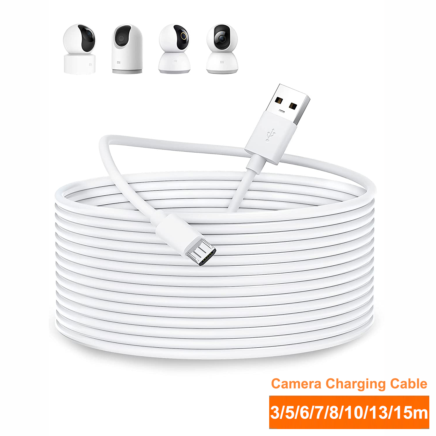 Xiaomi Home Security Camera 2K - كابل تمديد ميكرو USB 3 ~