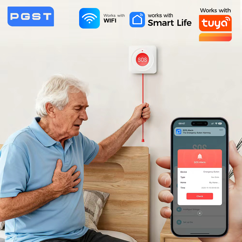 Home Security Devices - زر طوارئ واي فاي زيجبي يعمل