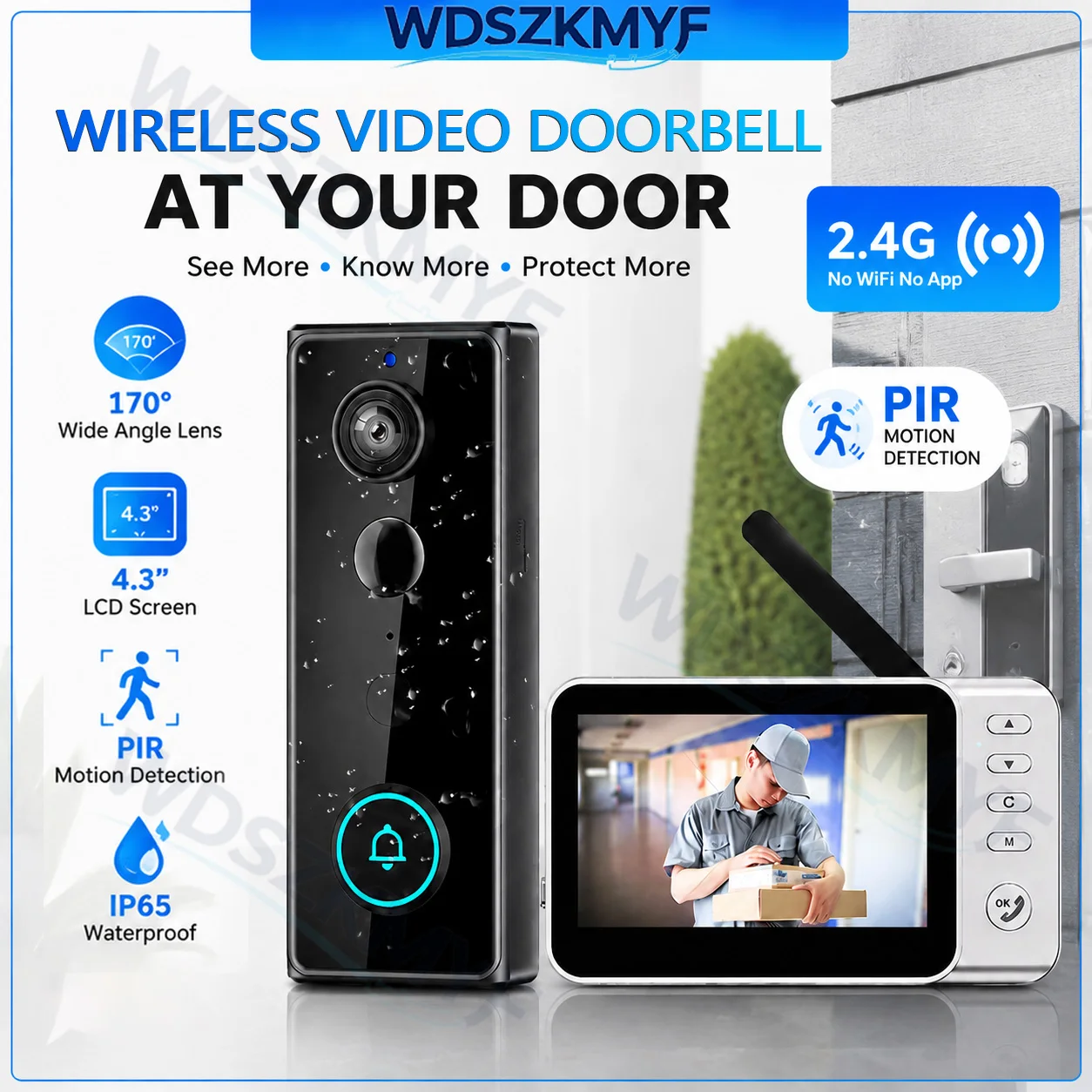 Home Security Bell - جرس باب لاسلكي جديد مقاوم للماء
