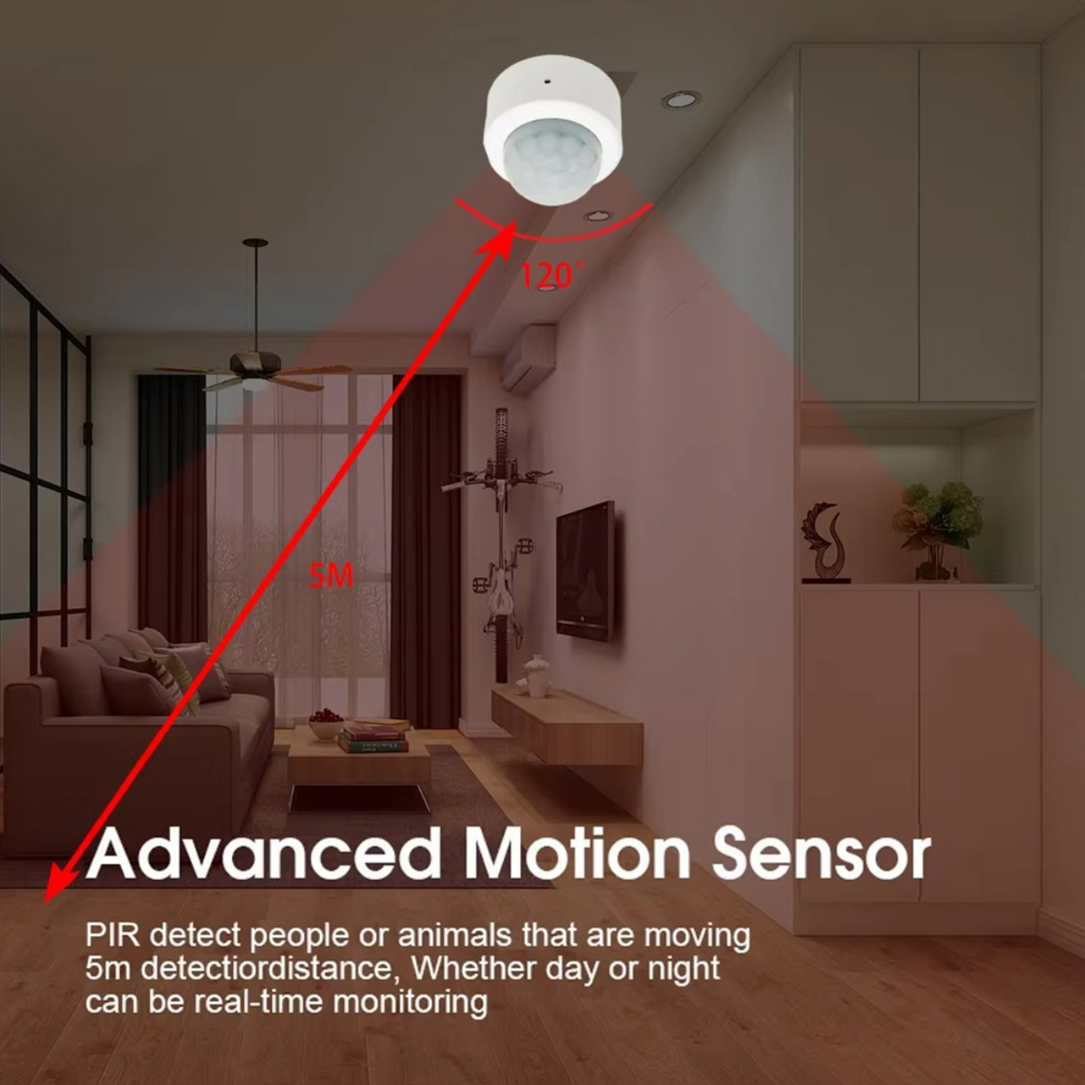 مستشعر حركة Zigbee PIR، كاشف ا - مراجعة Home Security Alarm وسعره