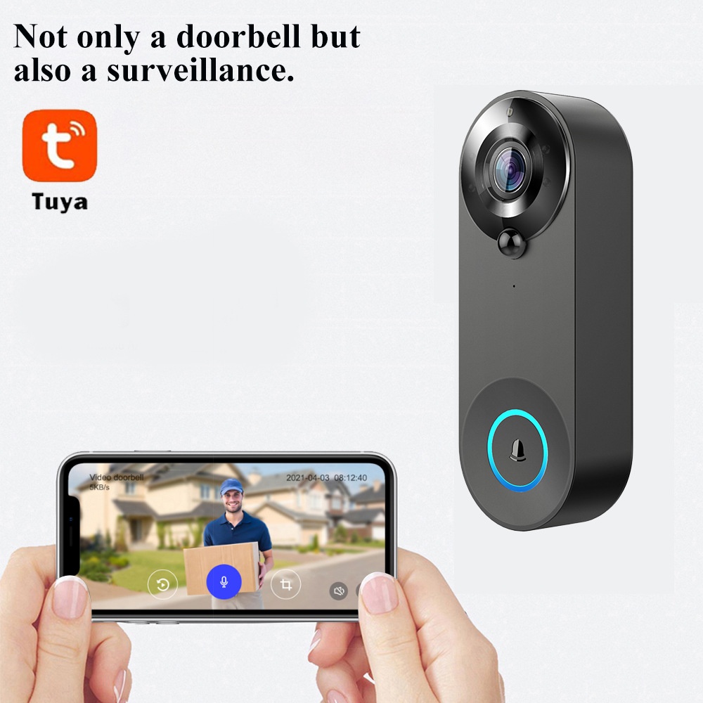 Tuya 1080P اللاسلكية جرس باب و - مراجعة Home Security No Wifi Needed وسعره