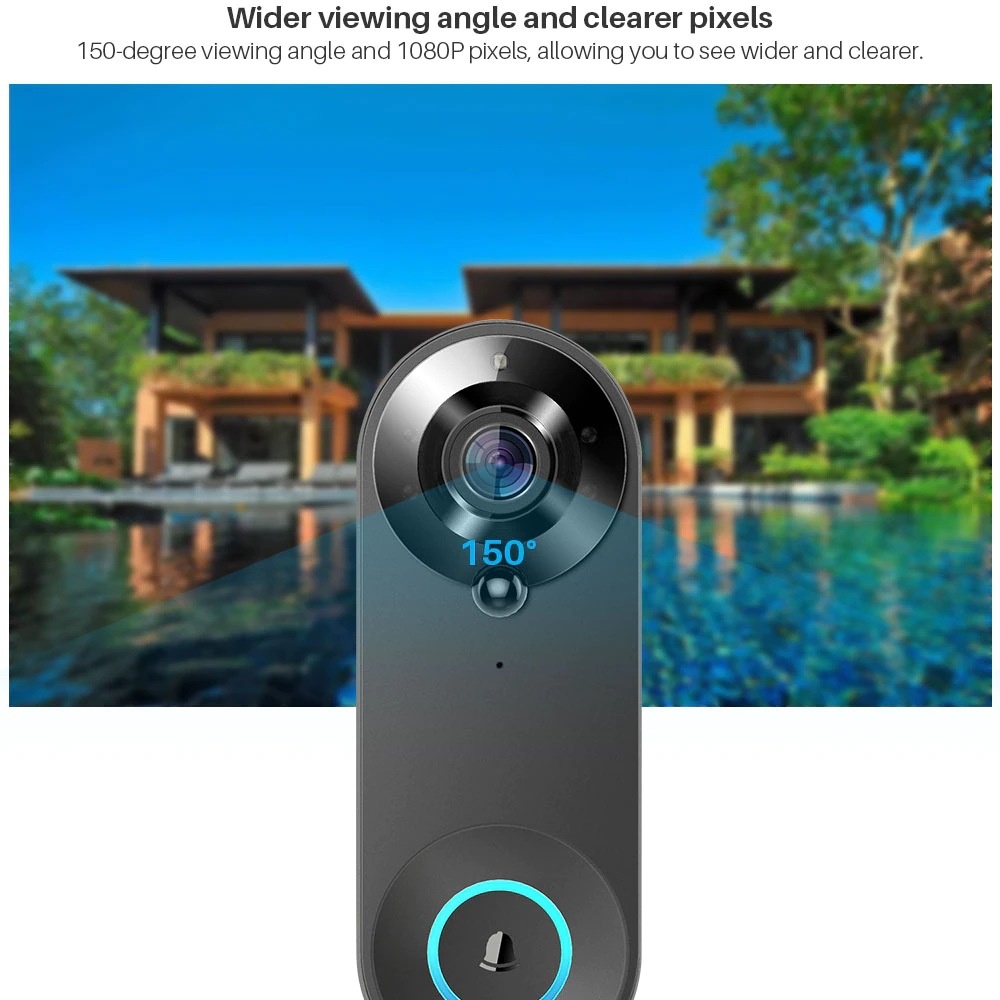 Tuya 1080P اللاسلكية جرس باب و - مراجعة Home Security No Wifi Needed وسعره