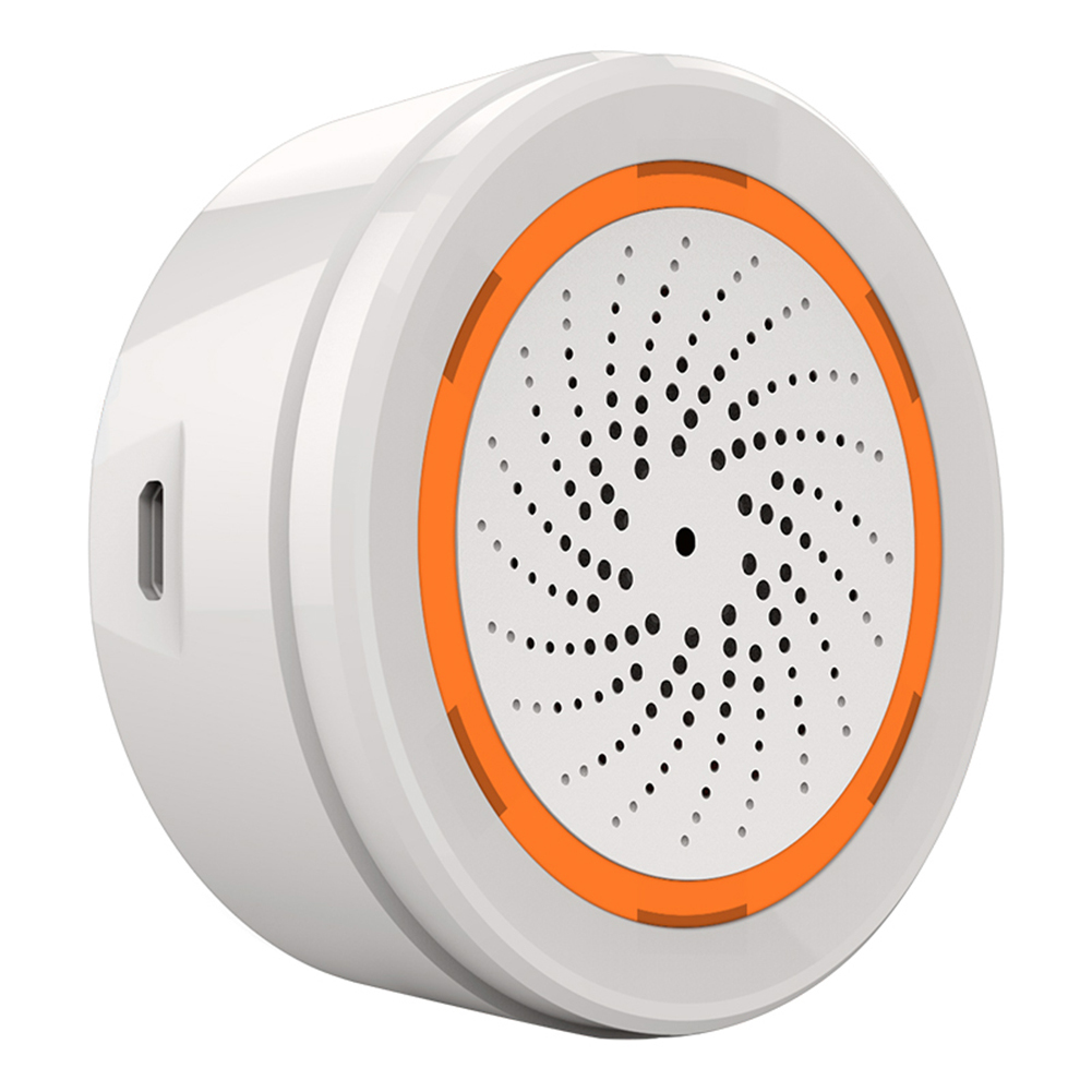 Tuya Zigbee مستشعر ضوء الصوت ا - مراجعة Home Security Siren وسعره