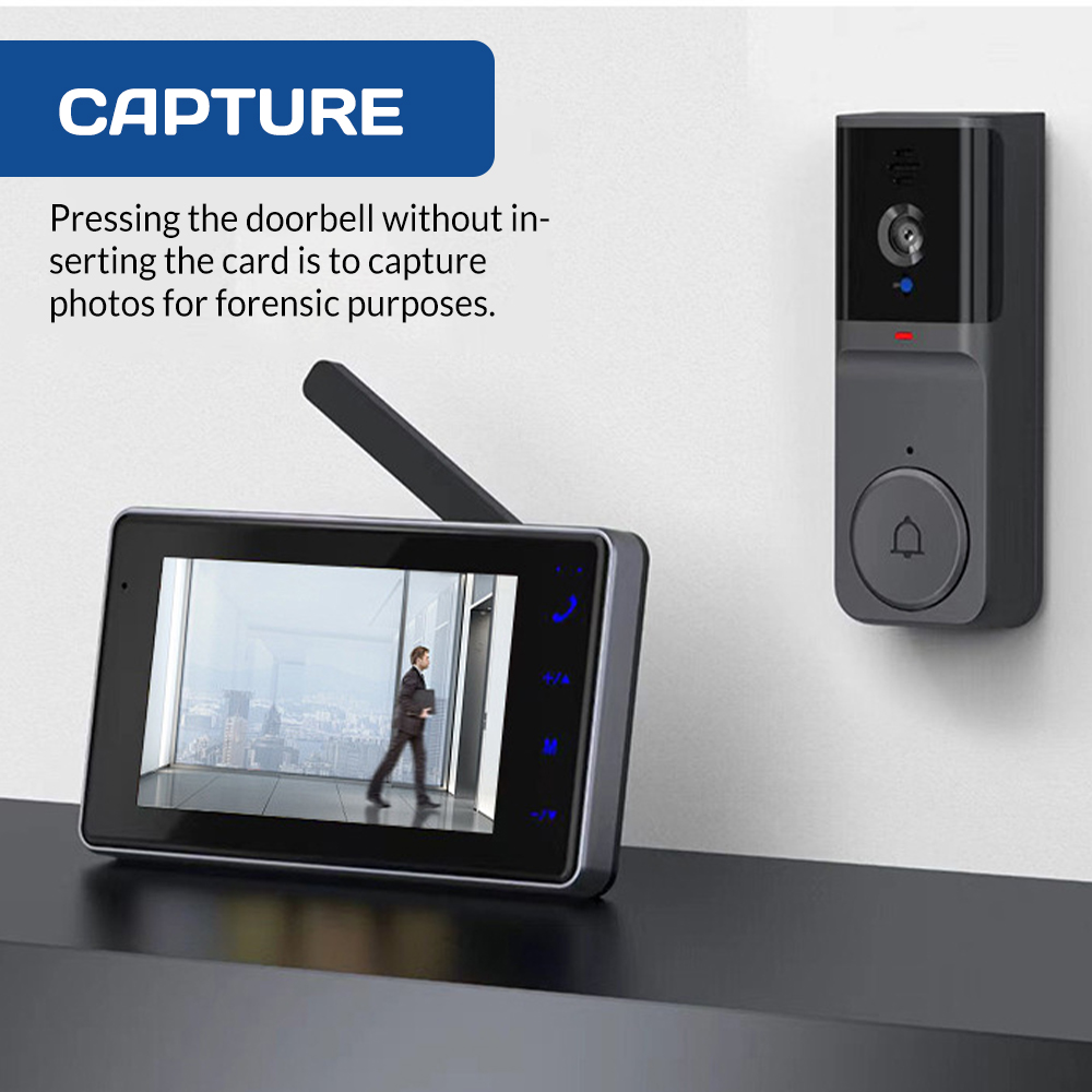 جرس باب ذكي لاسلكي بشاشة IPS ع - مراجعة Home Security No Wifi Needed وسعره