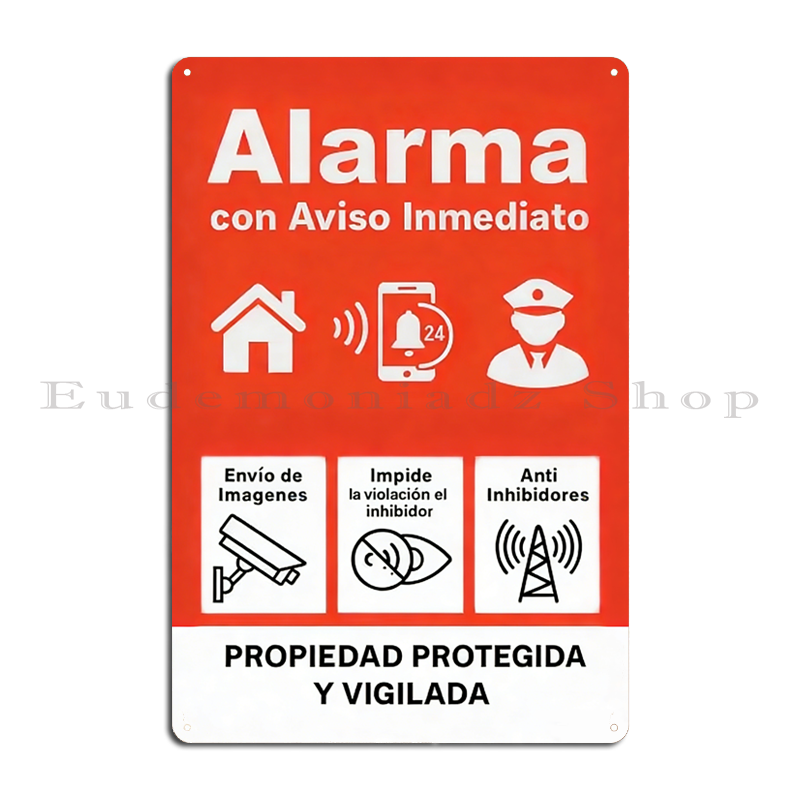 لوحة معدنية بتصميم ريترو لافتة - مراجعة Home Security Alarm وسعره