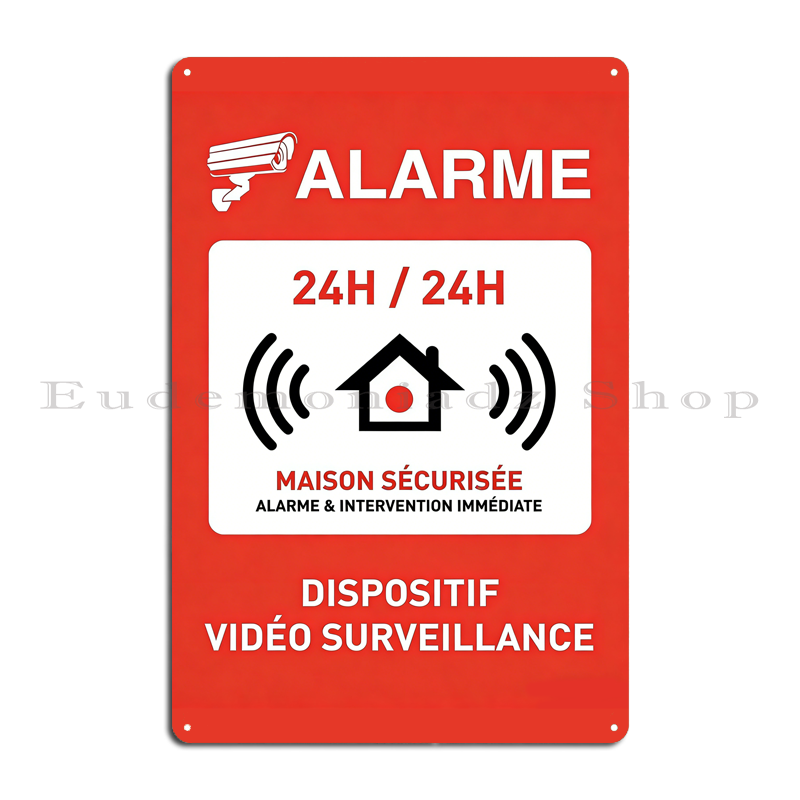 لوحة معدنية بتصميم ريترو لافتة - مراجعة Home Security Alarm وسعره