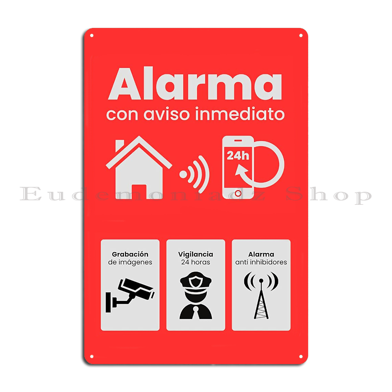 لوحة معدنية بتصميم ريترو لافتة - مراجعة Home Security Alarm وسعره