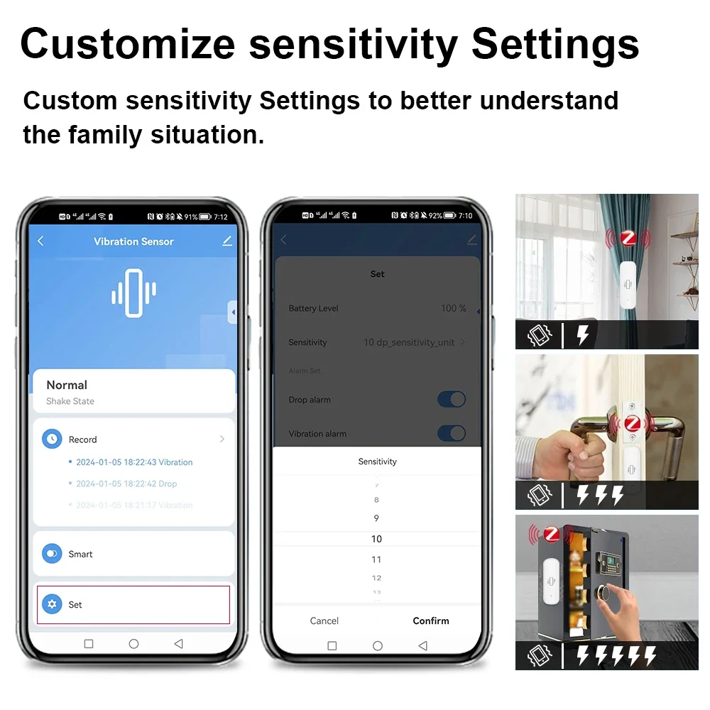 الذكية زيجبي الاهتزاز الاستشعا - مراجعة Home Security Alarm وسعره