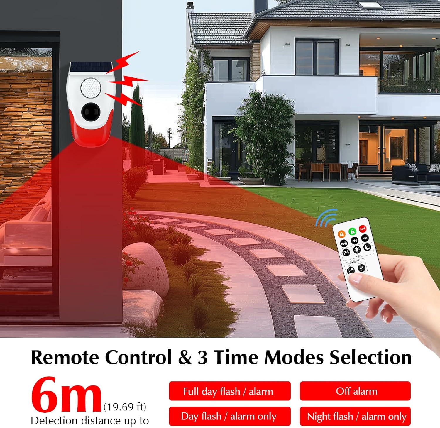 مستشعر الحركة الشمسية إنذار خا - مراجعة Home Security Siren وسعره