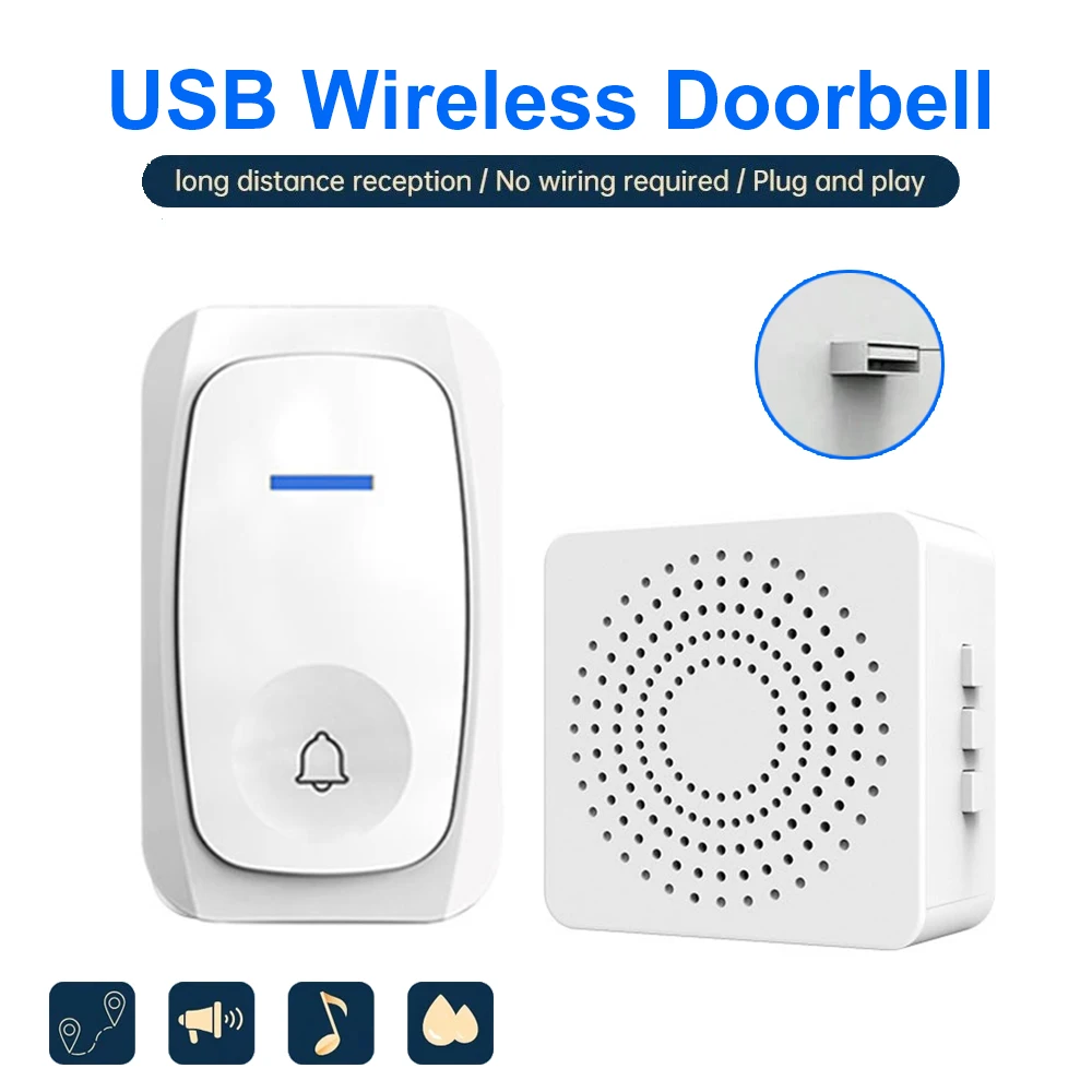جرس باب لاسلكي ذكي يعمل بـ USB - مراجعة Home Security Bell وسعره