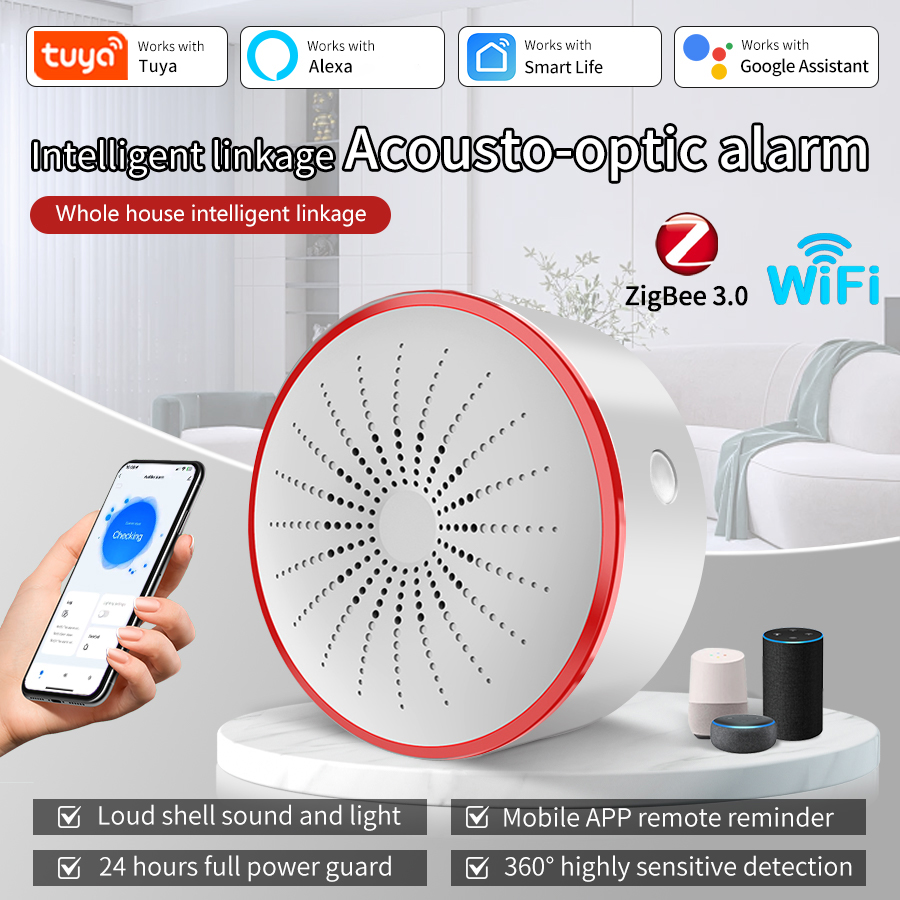 صفارة إنذار ذكية من تويا تعمل  - مراجعة Home Security Siren وسعره