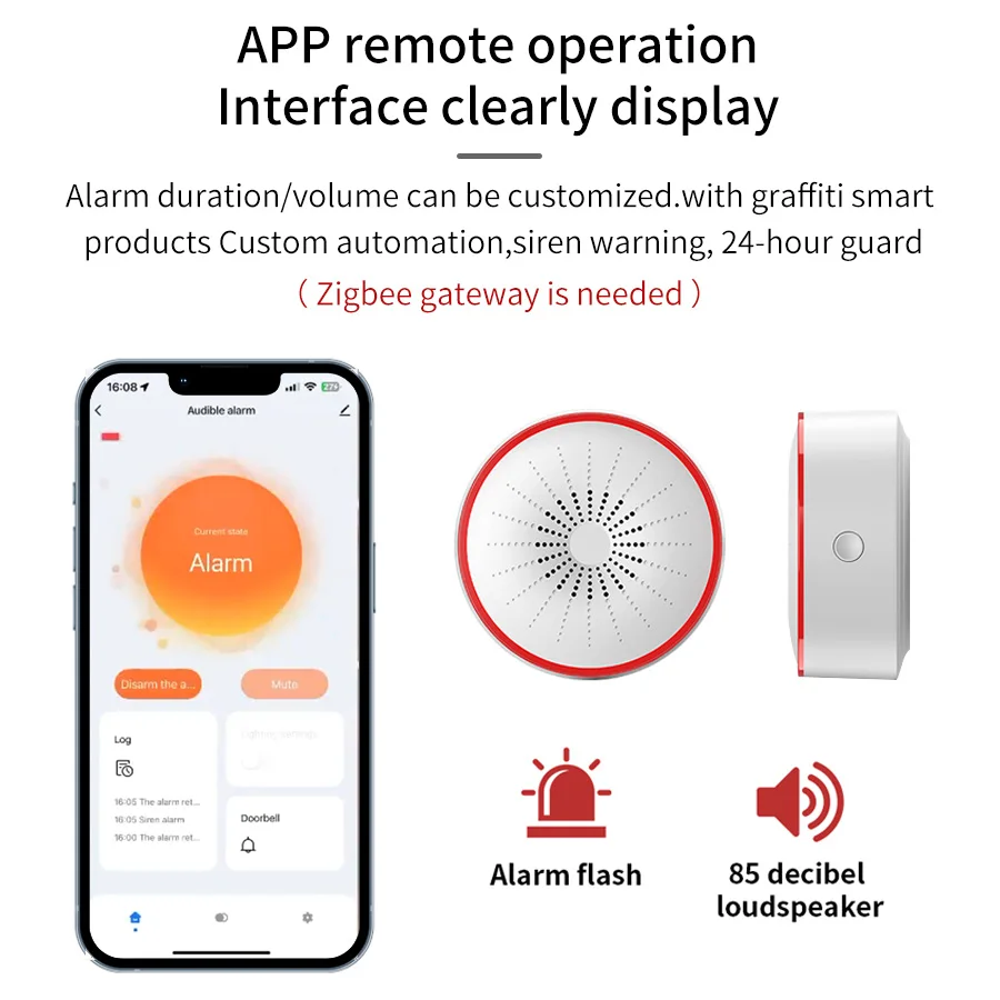 صفارة إنذار ذكية من تويا تعمل  - مراجعة Home Security Siren وسعره