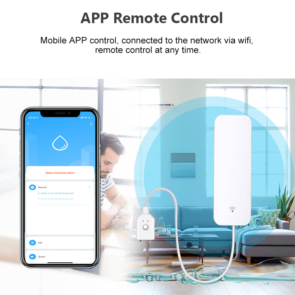 Tuya WiFi مستشعر تسرب المياه،  - مراجعة Home Security App وسعره