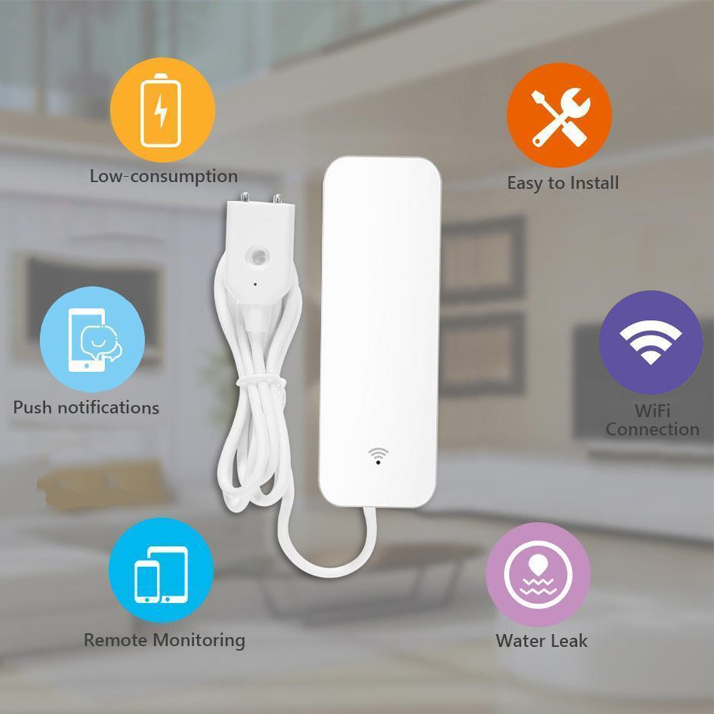 Tuya WiFi مستشعر تسرب المياه،  - مراجعة Home Security App وسعره