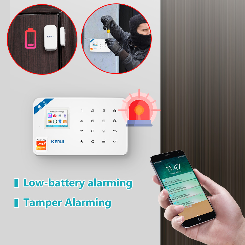 KERUI W181 GSM WIFI اتصال نظام - مراجعة Home Security Siren وسعره