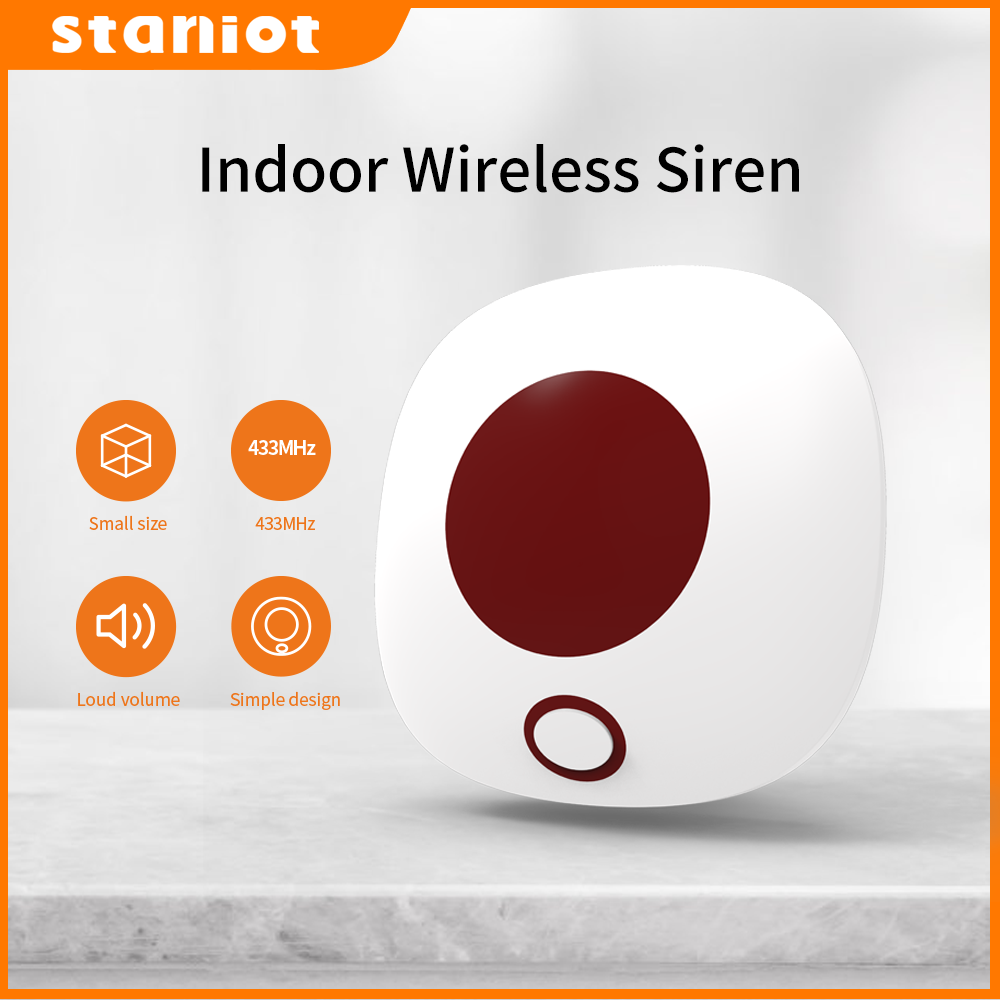 Staniot داخلي لاسلكي صفارات ال - مراجعة Home Security Siren وسعره