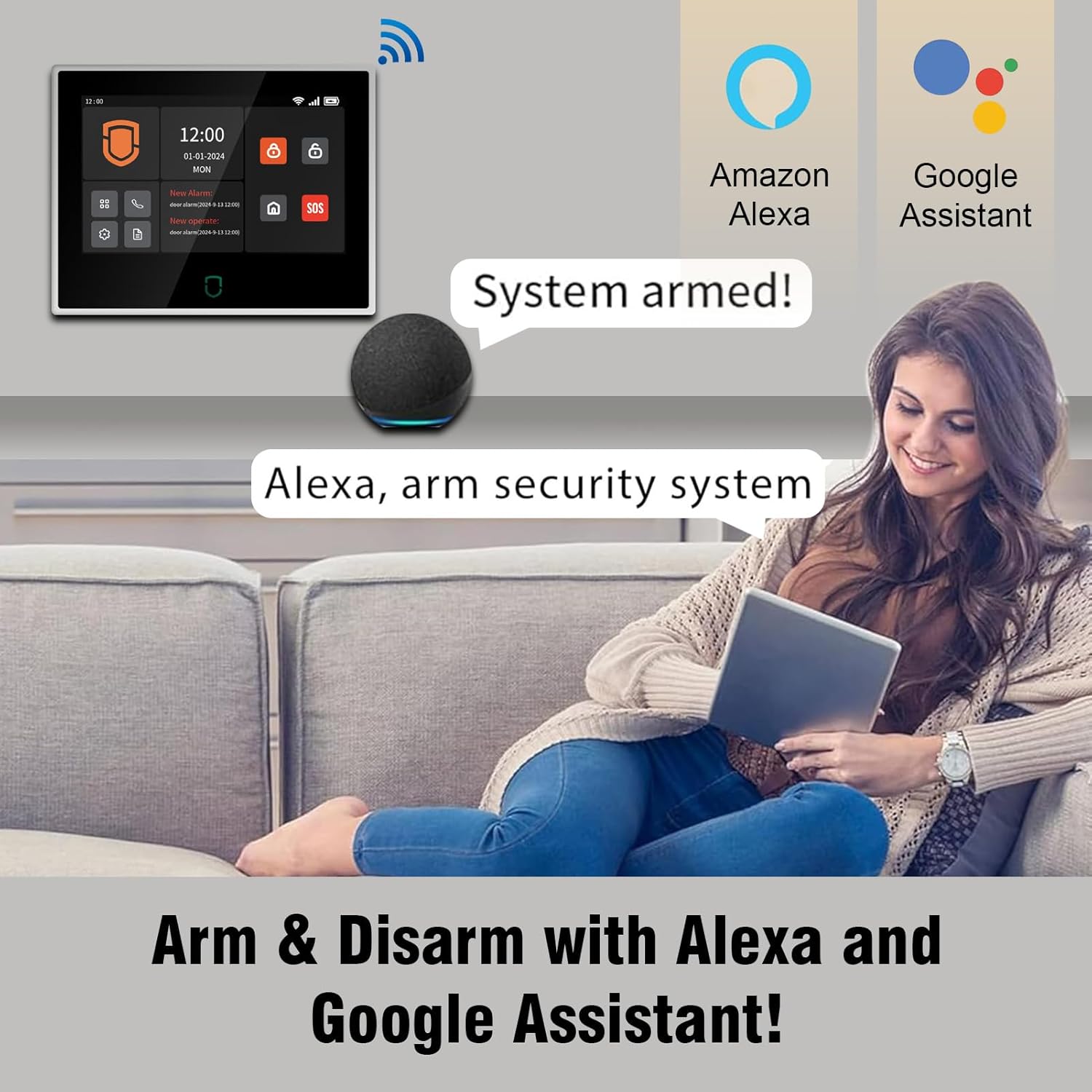 Wolf-Guard 7 بوصة تعمل باللمس  - مراجعة Home Security Siren وسعره
