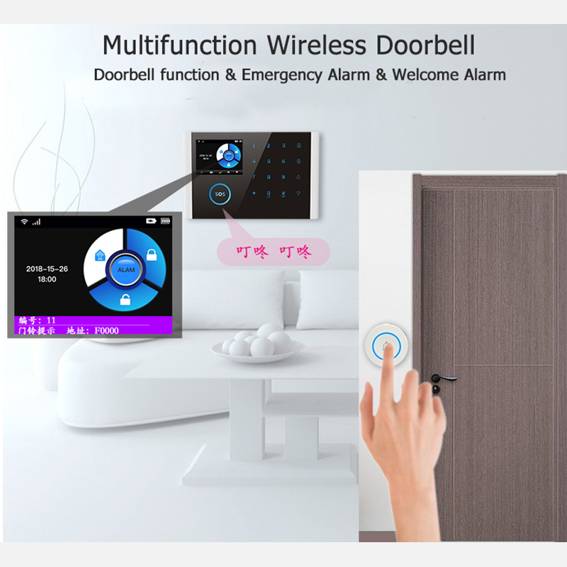 جديد 433 ميجا هرتز جرس الباب ا - مراجعة Home Security Bell وسعره