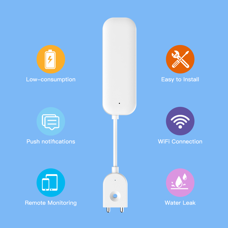 Tuya WiFi زيجبي استشعار المياه - مراجعة Home Security App وسعره