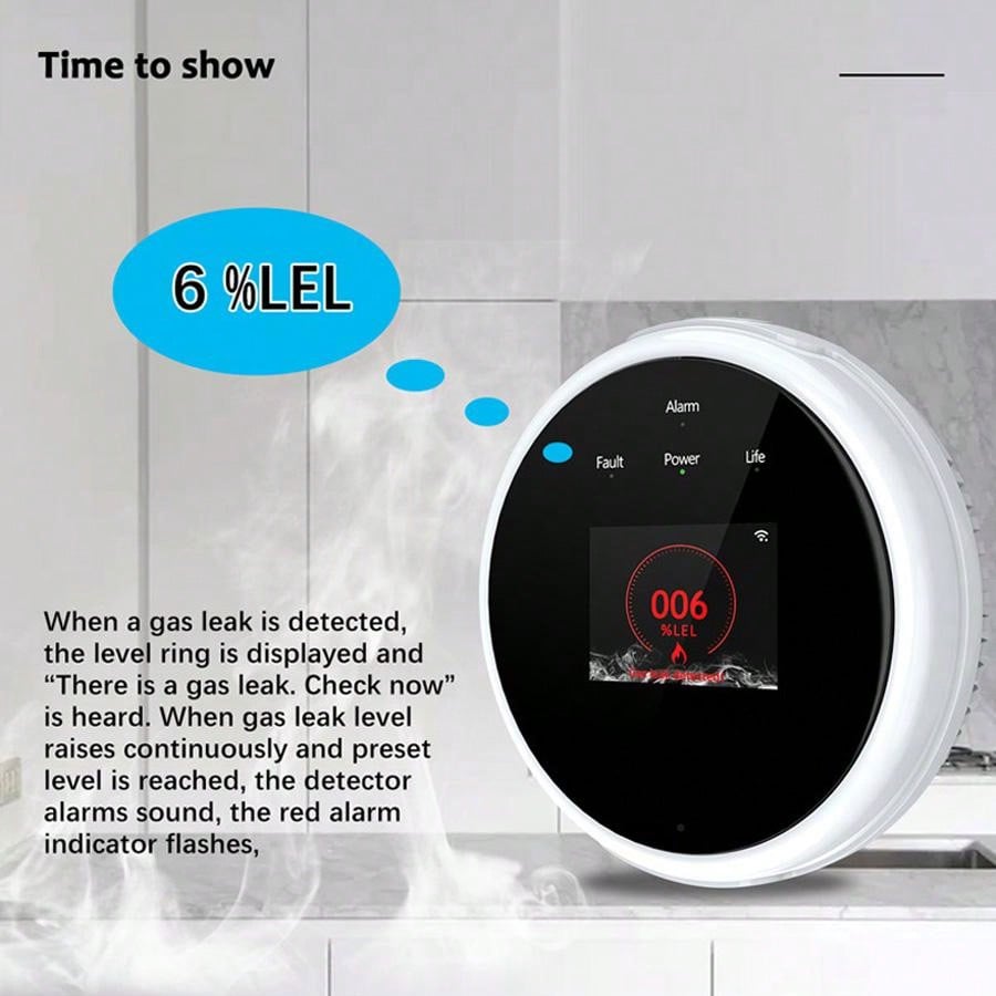 جهاز استشعار إنذار الغاز بتقني - مراجعة Home Security App وسعره
