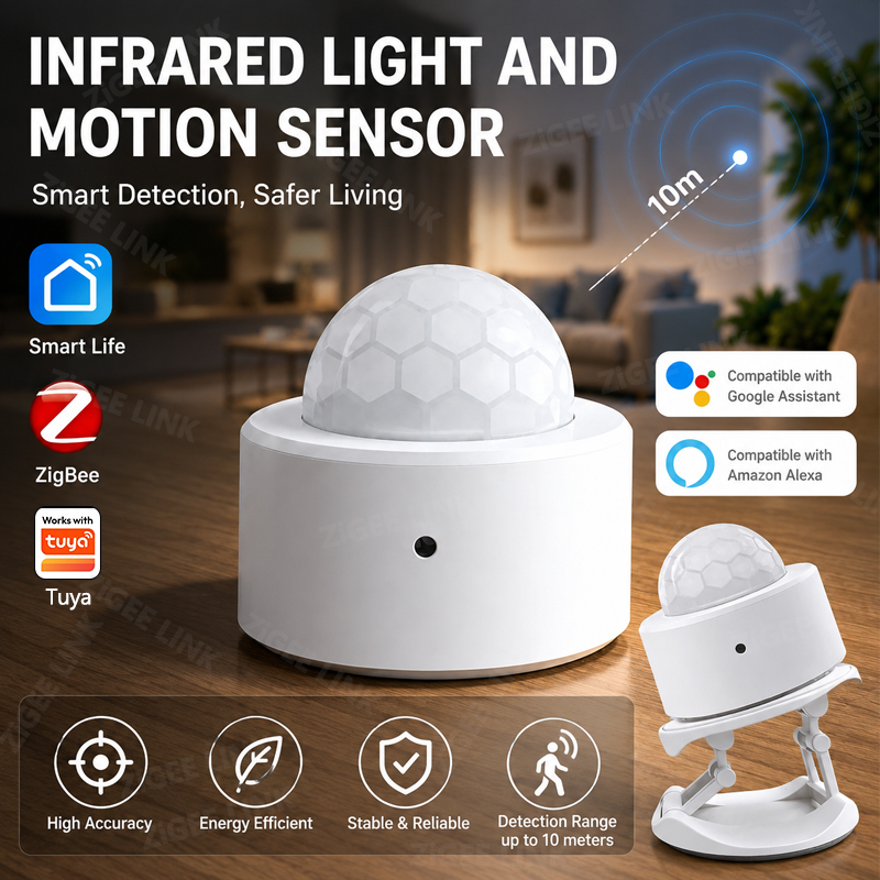 مستشعر حركة لاسلكي ZigBee 3.0  - مراجعة Home Security Alarm وسعره