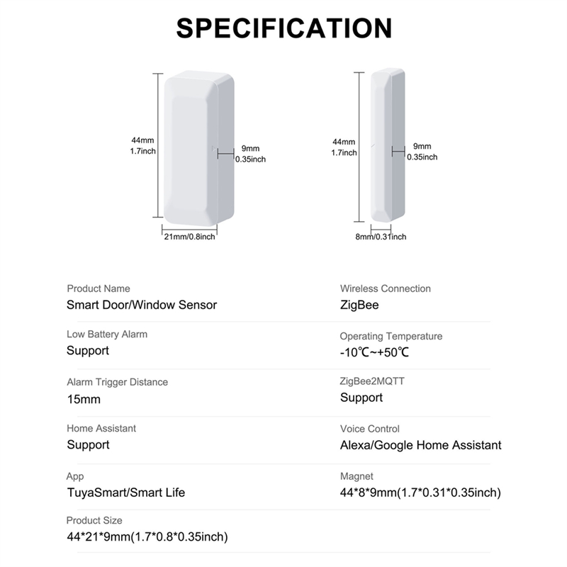 مستشعر الباب ABLG Tuya Zigbee  - مراجعة Home Security Alarm وسعره