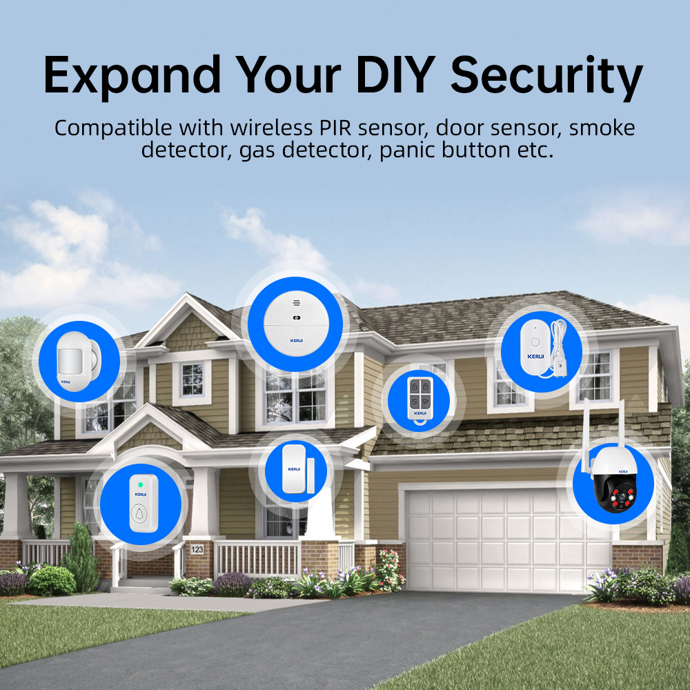 KERUI Tuya طقم إنذار منزلي لاس - مراجعة Home Security Siren وسعره