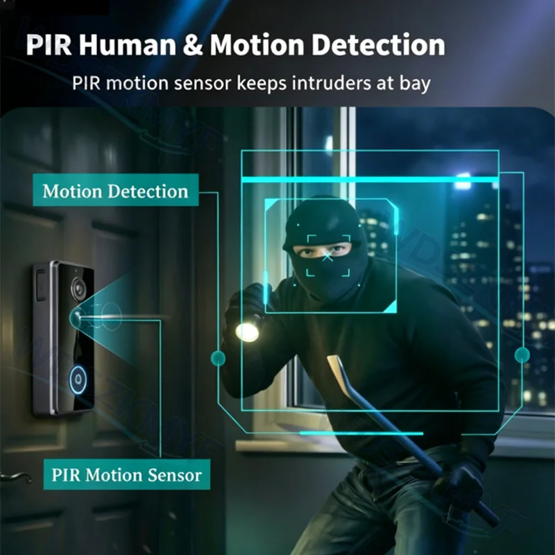 جرس باب لاسلكي جديد مقاوم للما - مراجعة Home Security Bell وسعره